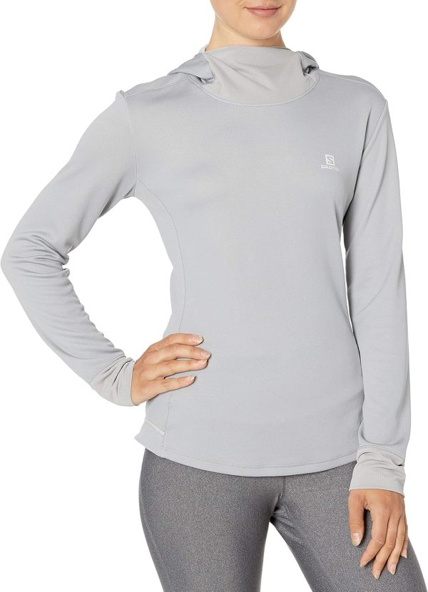 Salomon Agile LS Hoodie Felpa Donna Corsa Escursionismo-0