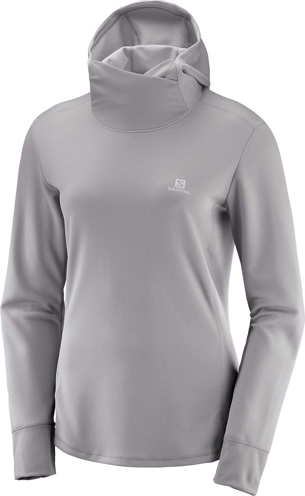 Salomon Agile LS Hoodie Felpa Donna Corsa Escursionismo-2