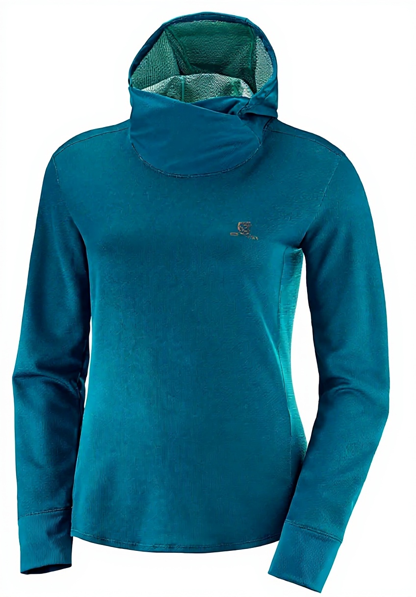 Felpa Donna Salomon Agile LS Hoodie Cappuccio Materiale