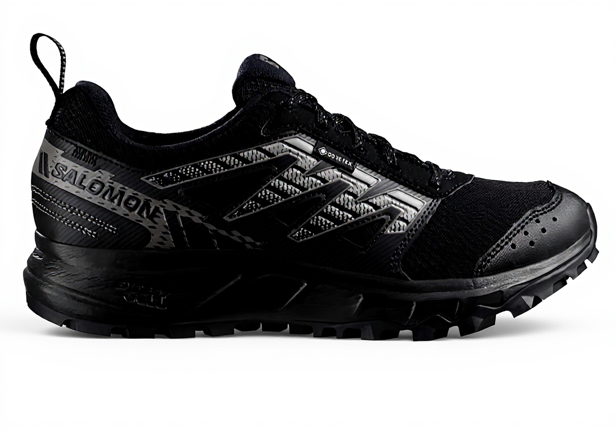 'Salomon Wander Gore-Tex scarpe da escursionismo donna su sentiero roccioso'