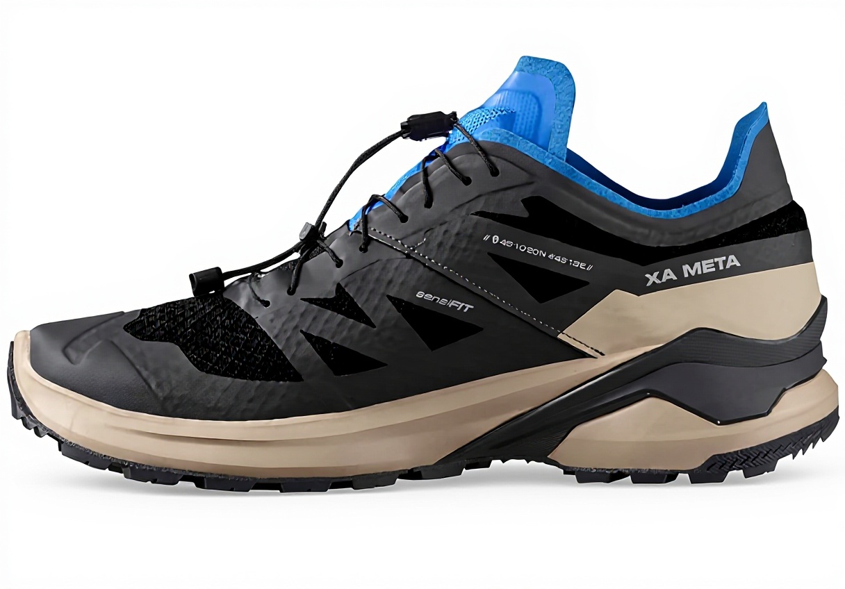 Salomon XA Meta Gore-Tex scarpe da trekking in azione su sentiero roccioso