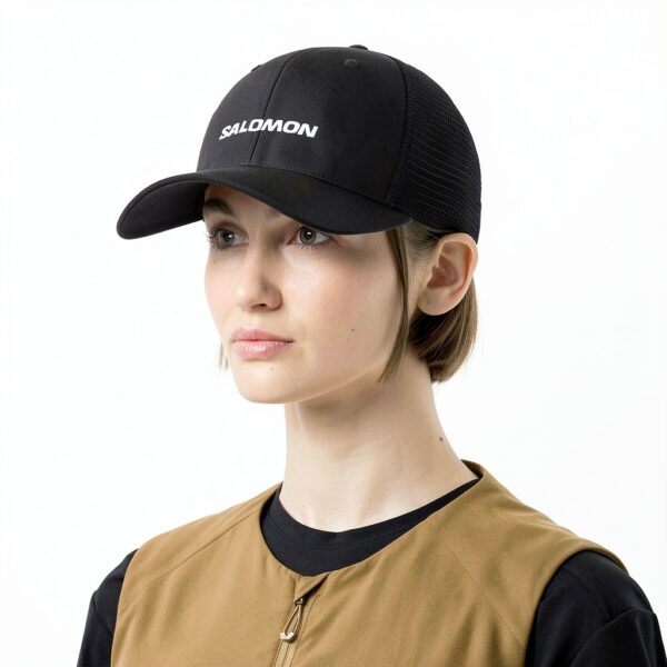 Berretto Salomon cotone traspirante unisex adulto nero-3