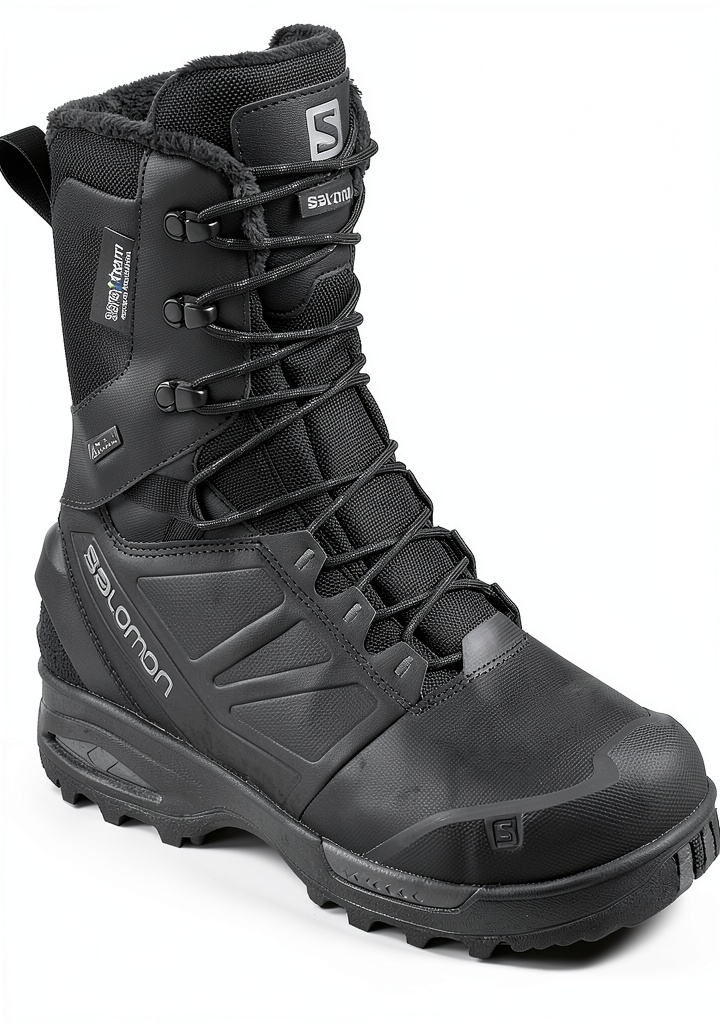 Scarpe Salomon da escursionismo in uso su sentiero montano