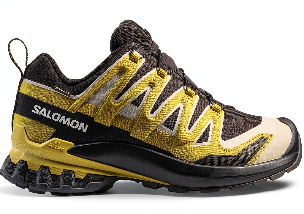 Scarpe da corsa Salomon in tessuto su sfondo neutro
