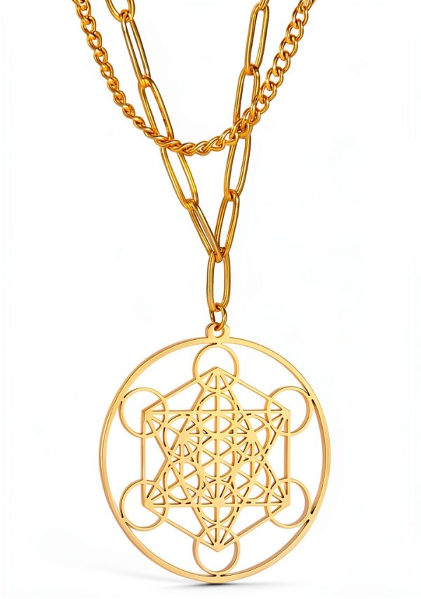 Collana Cubo Metatron SIPURIS Gioielli Unisex Acciaio