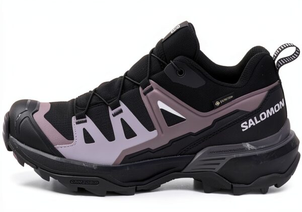 Scarpe escursionismo Salomon impermeabili donna nero grigio-1