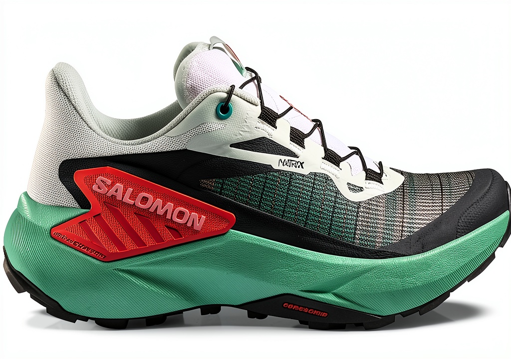 Scarpe da trail running Salomon donna su terreno roccioso