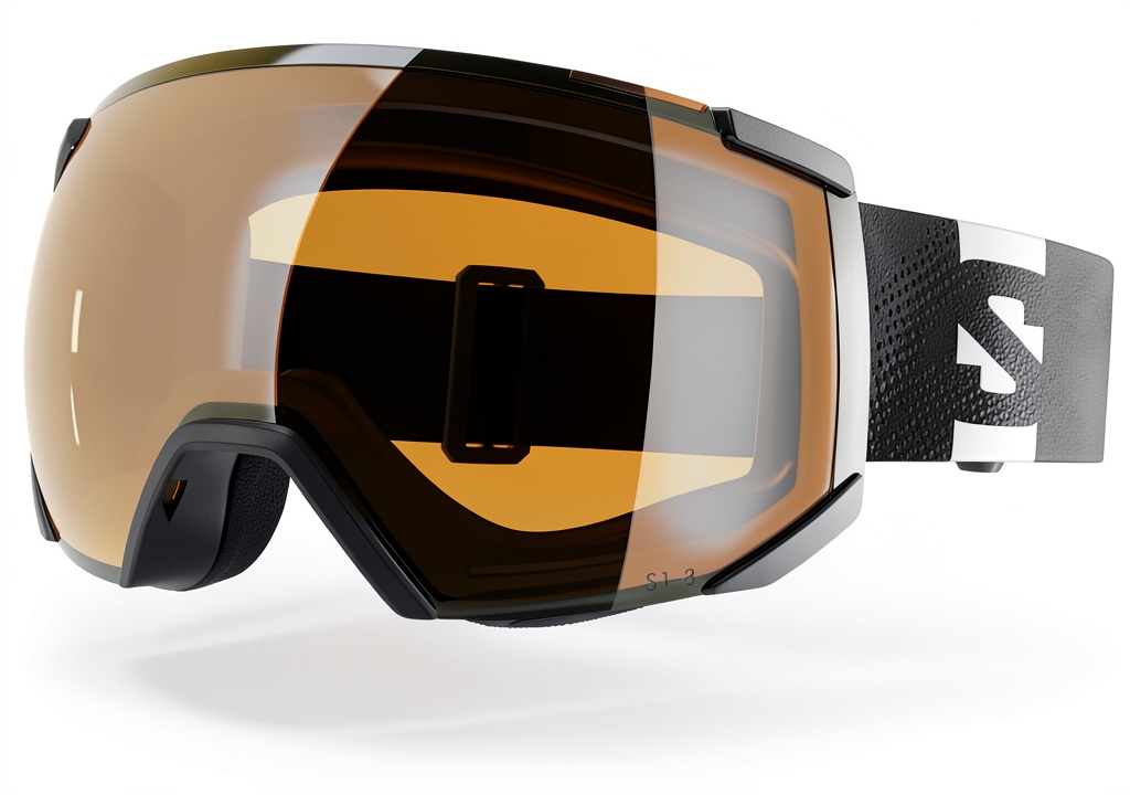 Maschera da sci Salomon per bambini in uso su pista innevata