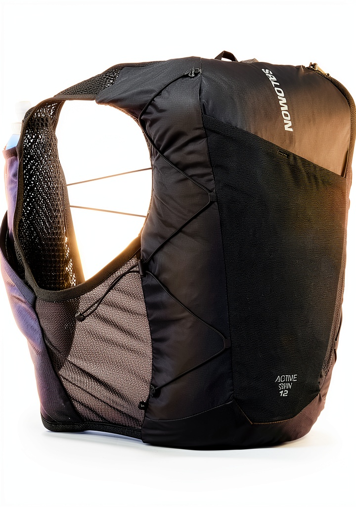 Salomon Active Skin 12 Set indossato durante una corsa trail