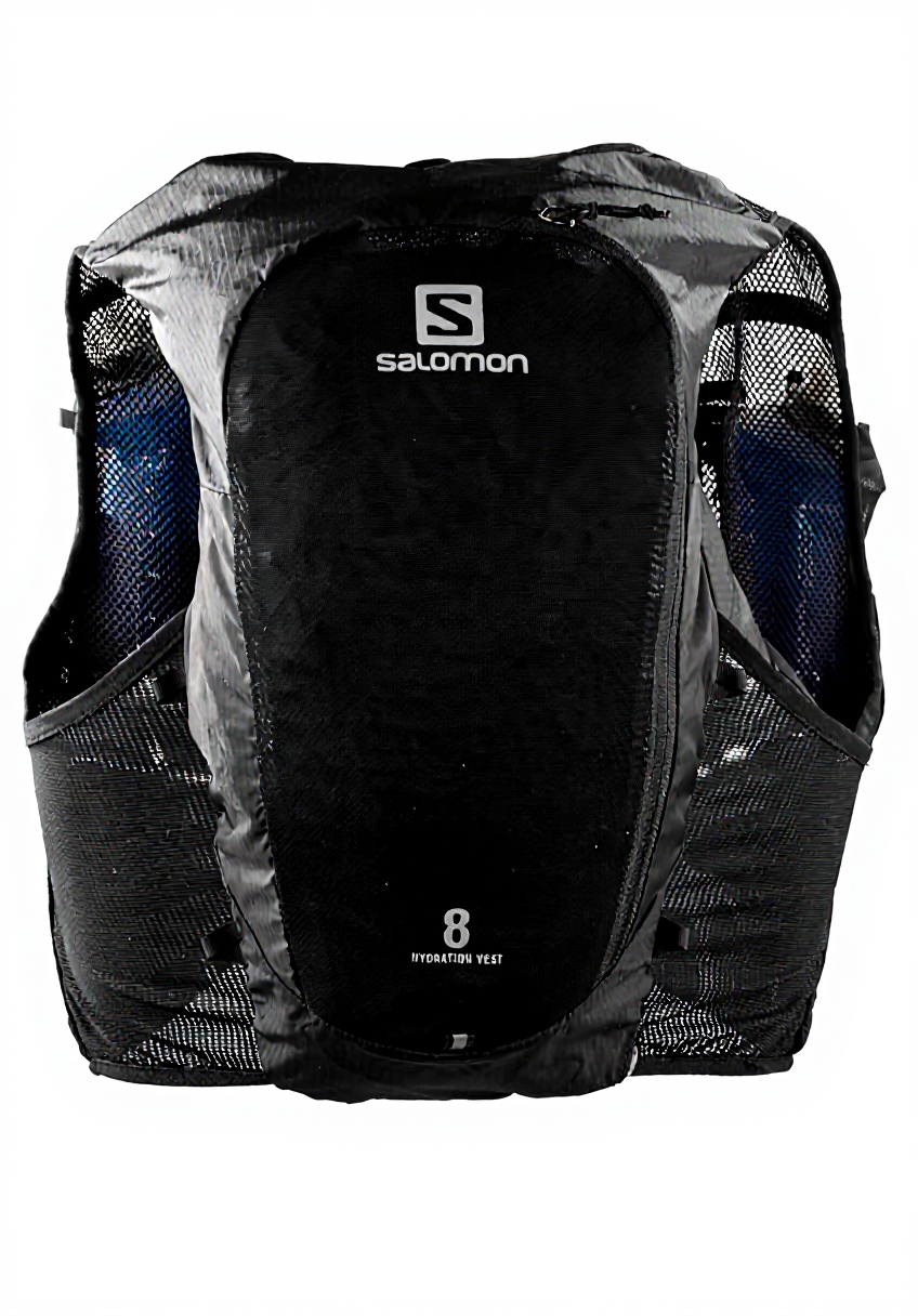 Salomon ADV Hydra Vest 8 indossato durante trail running in montagna