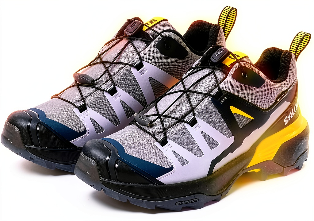 Scarpe da trekking Salomon uomo su sentiero roccioso