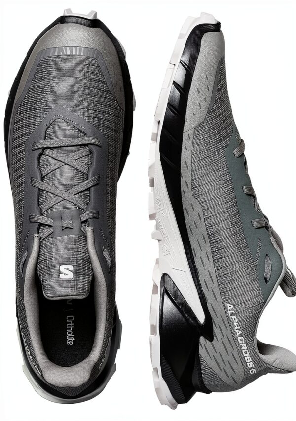 Salomon Trail Running Scarpa Uomo Grip Potente Nero/Grigio 45-49 EU-6