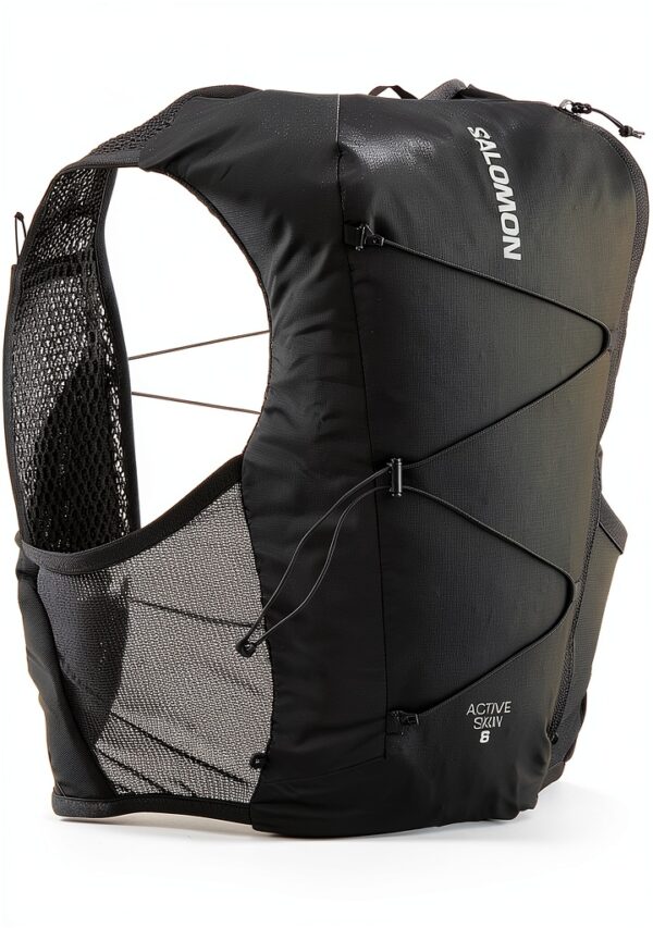 Salomon Active Skin 8 No Flasks Running Vest Nero/Metal XS-1