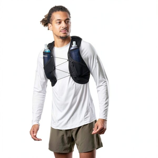 Salomon Active Skin 8 No Flasks Running Vest Nero/Metal XS-3