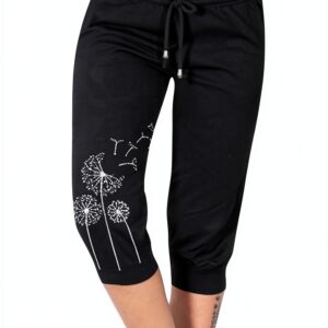 Pantaloni estivi donna 3/4 EMATOP Capris con vita elasticizzata-0