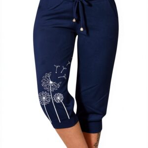 Pantaloni estivi da donna EMATOP 3/4 Capris dente di leone-0