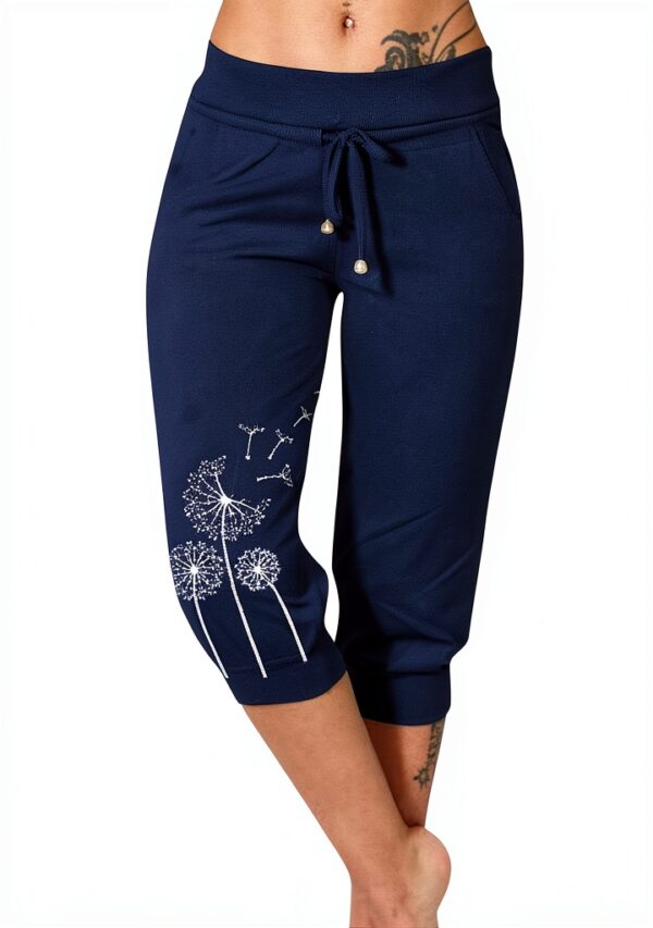 Pantaloni estivi da donna EMATOP 3/4 Capris dente di leone-0