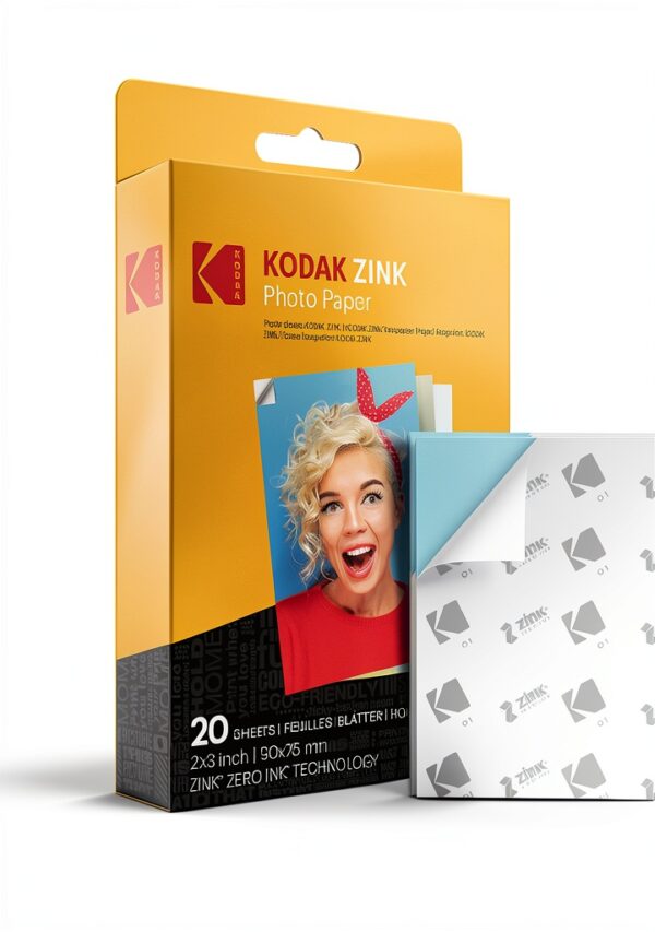 KODAK Printomatic Fotocamera - 75 Fogli - Stampa Zink 2x3” - 5MP, Portatile - Grigia, Fotocamera + 75 fogli-1