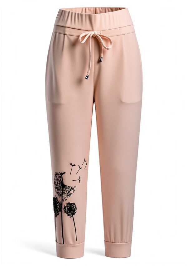 EMATOP Pantaloni da jogging donna 3/4 elasticizzati leggeri con tasche-3