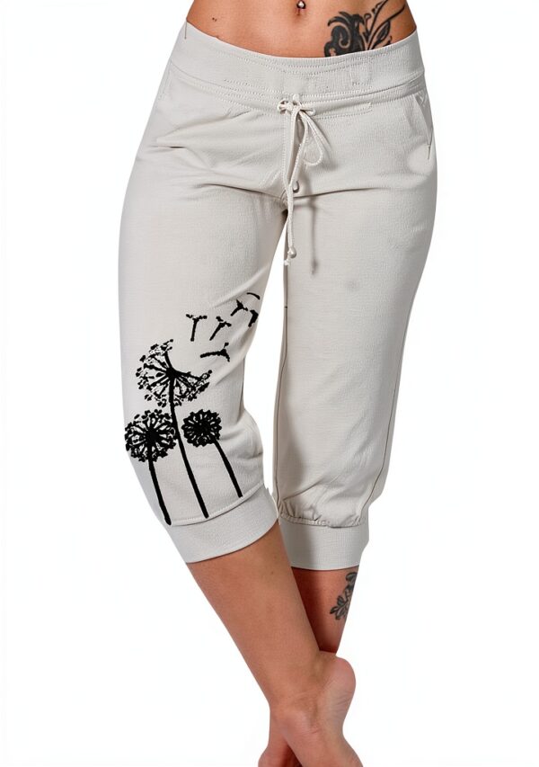 Pantaloni estivi da donna EMATOP 3/4 Capris elasticizzati con tasche-1