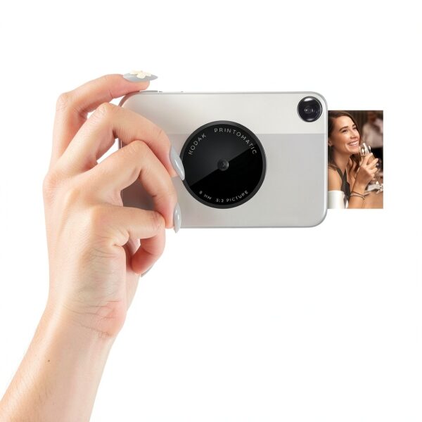 KODAK Printomatic Fotocamera - 75 Fogli - Stampa Zink 2x3” - 5MP, Portatile - Grigia, Fotocamera + 75 fogli-2