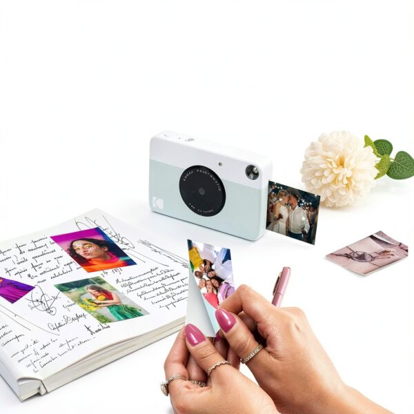 KODAK Printomatic Fotocamera - 75 Fogli - Stampa Zink 2x3” - 5MP, Portatile - Grigia, Fotocamera + 75 fogli-5