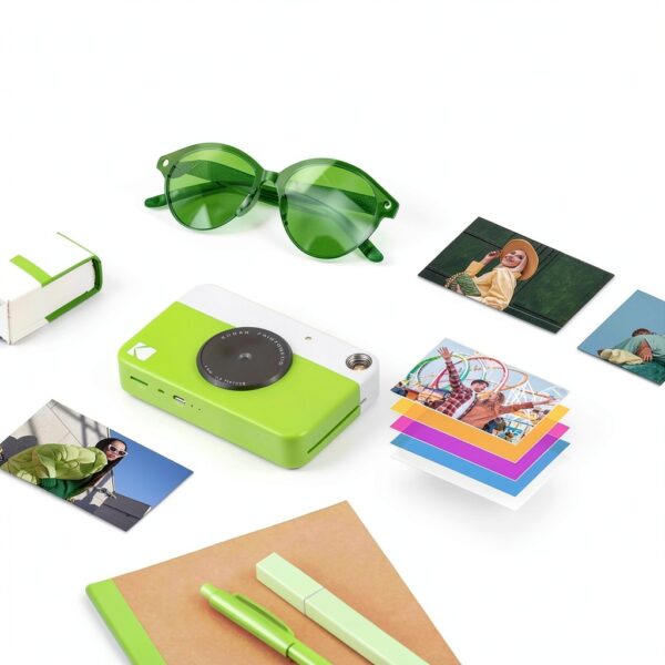 KODAK Printomatic Fotocamera - 75 Fogli - Stampa Zink 2x3” - 5MP, Portatile - Verde, Fotocamera + 75 fogli-4