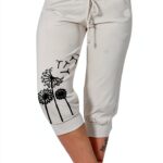 Pantaloni estivi da donna EMATOP 3/4 Capris elasticizzati con tasche-0