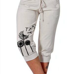 Pantaloni estivi da donna EMATOP 3/4 Capris elasticizzati con tasche-0