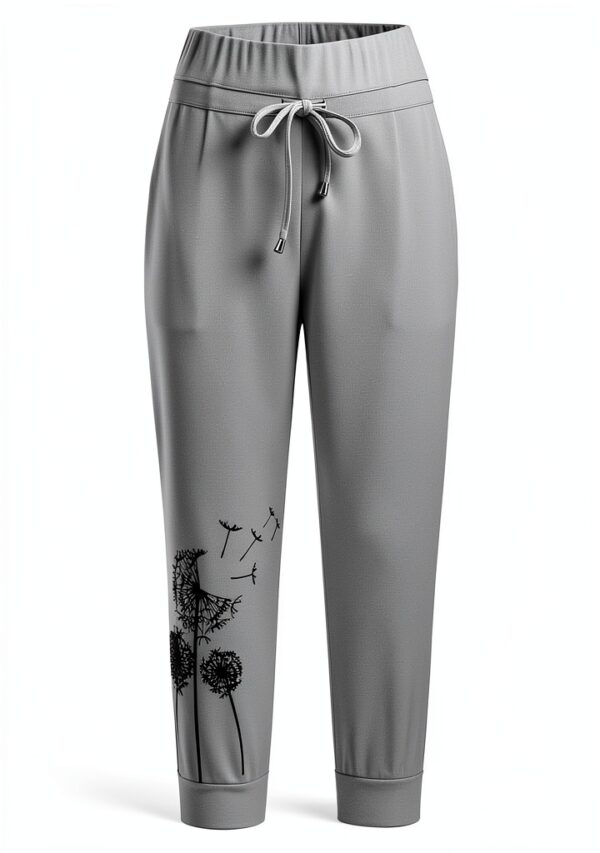 EMATOP Pantaloni estivi donna 3/4 Capris joggers elasticizzati tasche-3