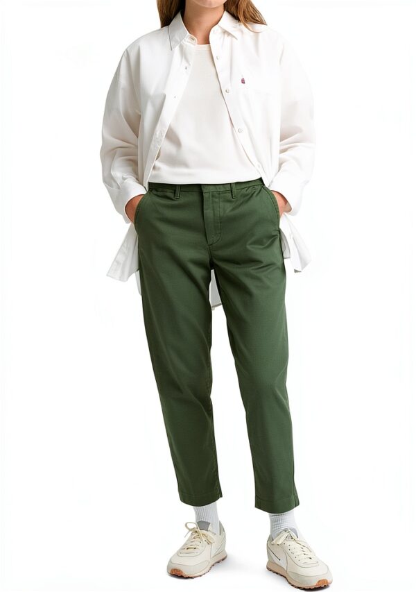 Levi's Essential Chino Pantaloni Donna Twill Vita Media Caviglia-1