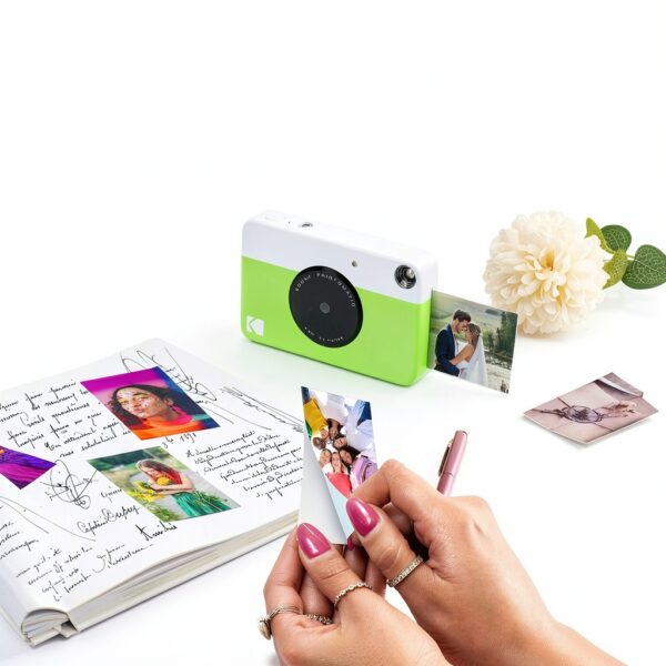 KODAK Printomatic Fotocamera - 75 Fogli - Stampa Zink 2x3” - 5MP, Portatile - Verde, Fotocamera + 75 fogli-5