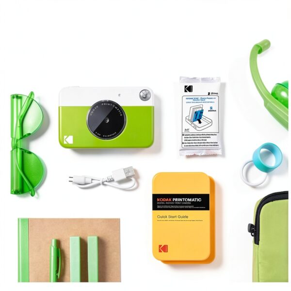KODAK Printomatic Fotocamera - 75 Fogli - Stampa Zink 2x3” - 5MP, Portatile - Verde, Fotocamera + 75 fogli-3