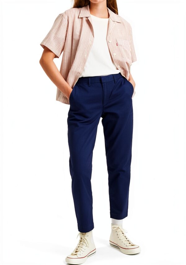 Levi's Essential Chino Pantaloni Donna Black Iris Twill A4673-0002-2