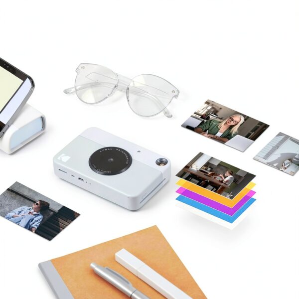 KODAK Printomatic Fotocamera - 75 Fogli - Stampa Zink 2x3” - 5MP, Portatile - Grigia, Fotocamera + 75 fogli-4
