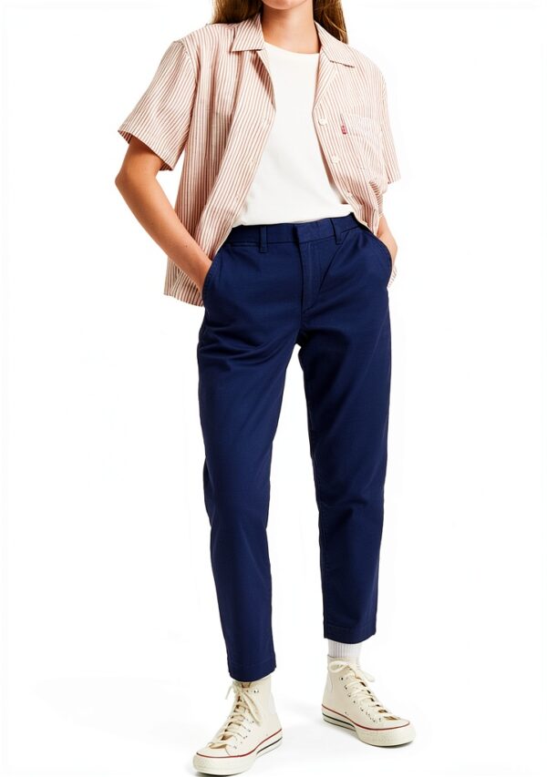 Levi's Essential Chino Pantaloni Donna Black Iris Twill A4673-0002-6