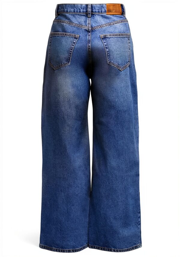 Jeans Wide Fit ONLHOPE Donna High Waist Wide Leg Media Blu Denim-3