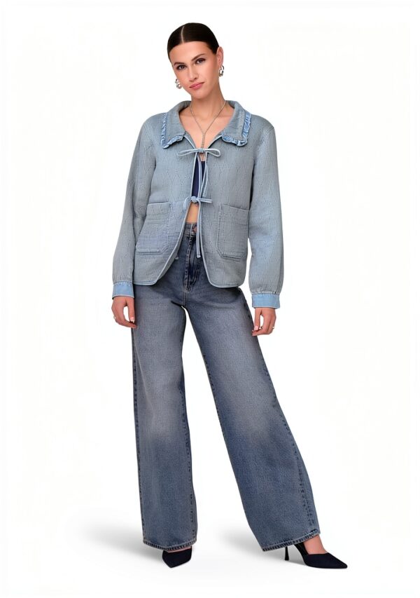ONLY Wide Fit Jeans ONLHOPE High Waist Wide Leg Jeans Media Blu Denim-2