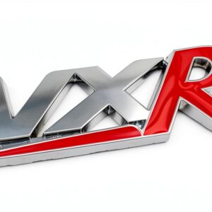 C&A 3D Chrome e rosso inserimento VXR adesivo logo auto logo logo Boot effetto cromato-0
