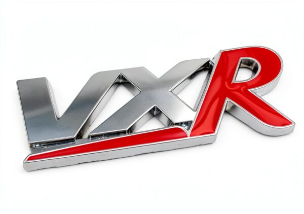 C&A 3D Chrome e rosso inserimento VXR adesivo logo auto logo logo Boot effetto cromato-0