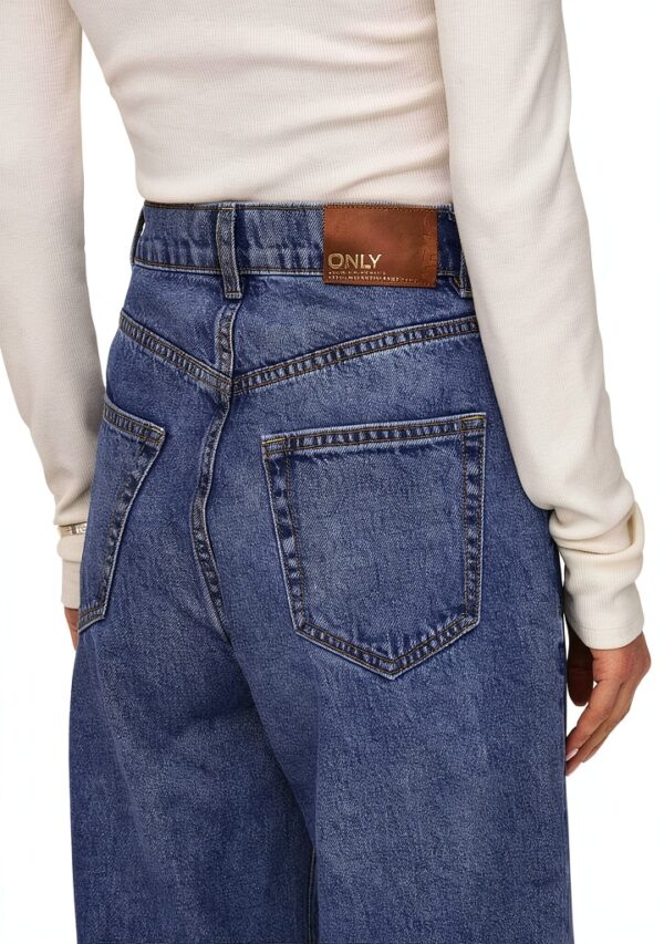 Jeans Wide Fit ONLHOPE Donna High Waist Wide Leg Media Blu Denim-6