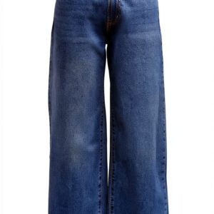 Jeans Wide Fit ONLHOPE Donna High Waist Wide Leg Media Blu Denim-0