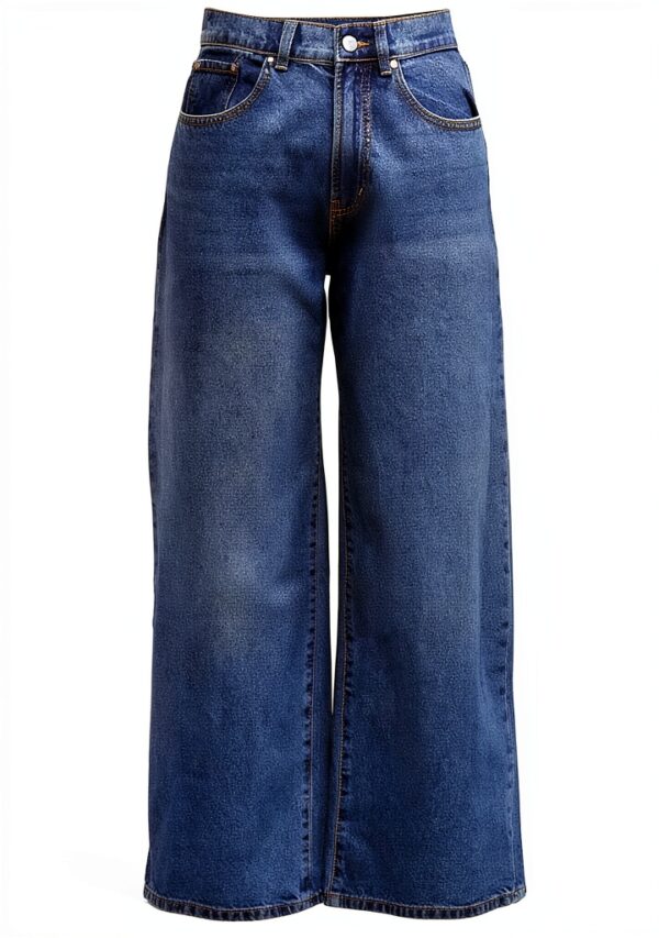 Jeans Wide Fit ONLHOPE Donna High Waist Wide Leg Media Blu Denim-0