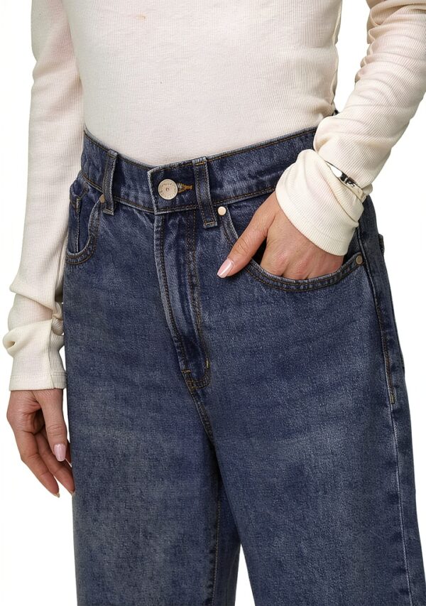 Jeans Wide Fit ONLHOPE Donna High Waist Wide Leg Media Blu Denim-2