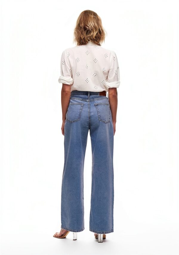 ONLY Wide Fit Jeans ONLHOPE High Waist Wide Leg Jeans Media Blu Denim-4