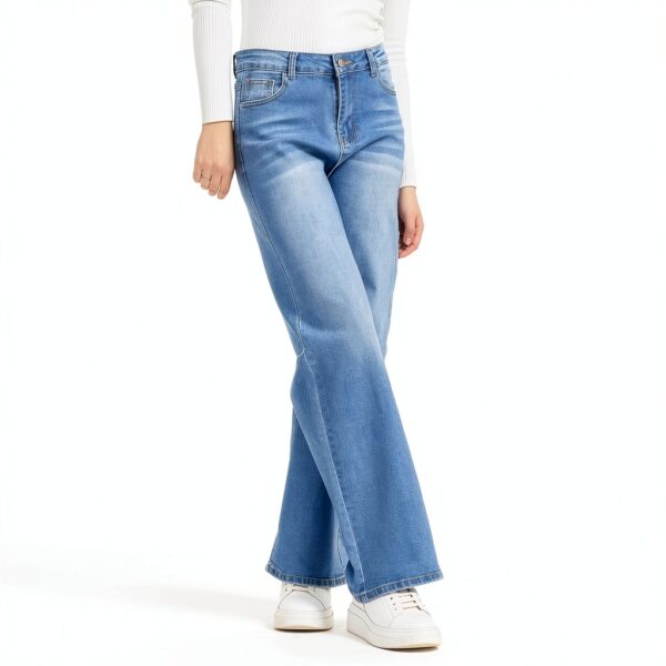 Jeans Donna Vita Alta Larghi Jeans Donna Baggy Wide Leg Fit Jeans FX9050-3